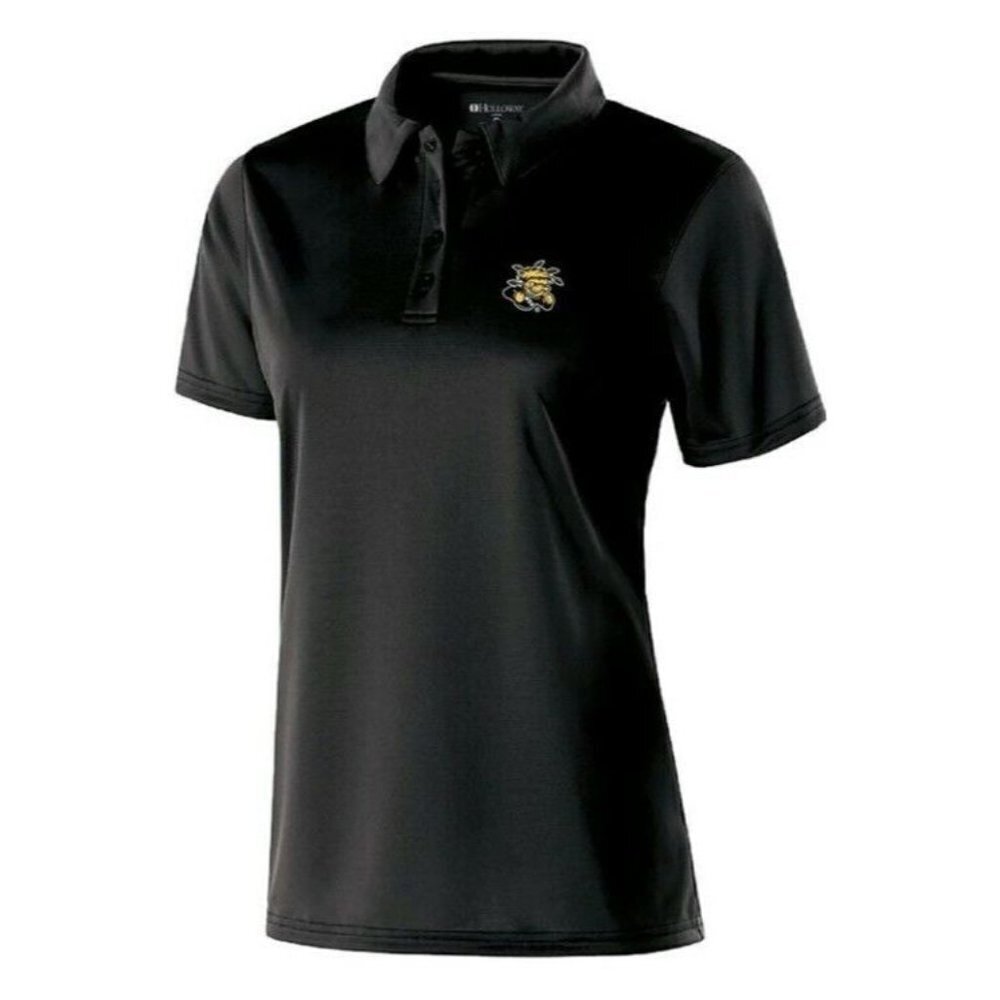 NCAA Wichita State Shockers Womens Size Large Shift Short Sleeve Golf Polo Black